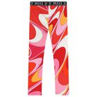 Girls Red & Purple Logo Iride Leggings , 2, hi-res
