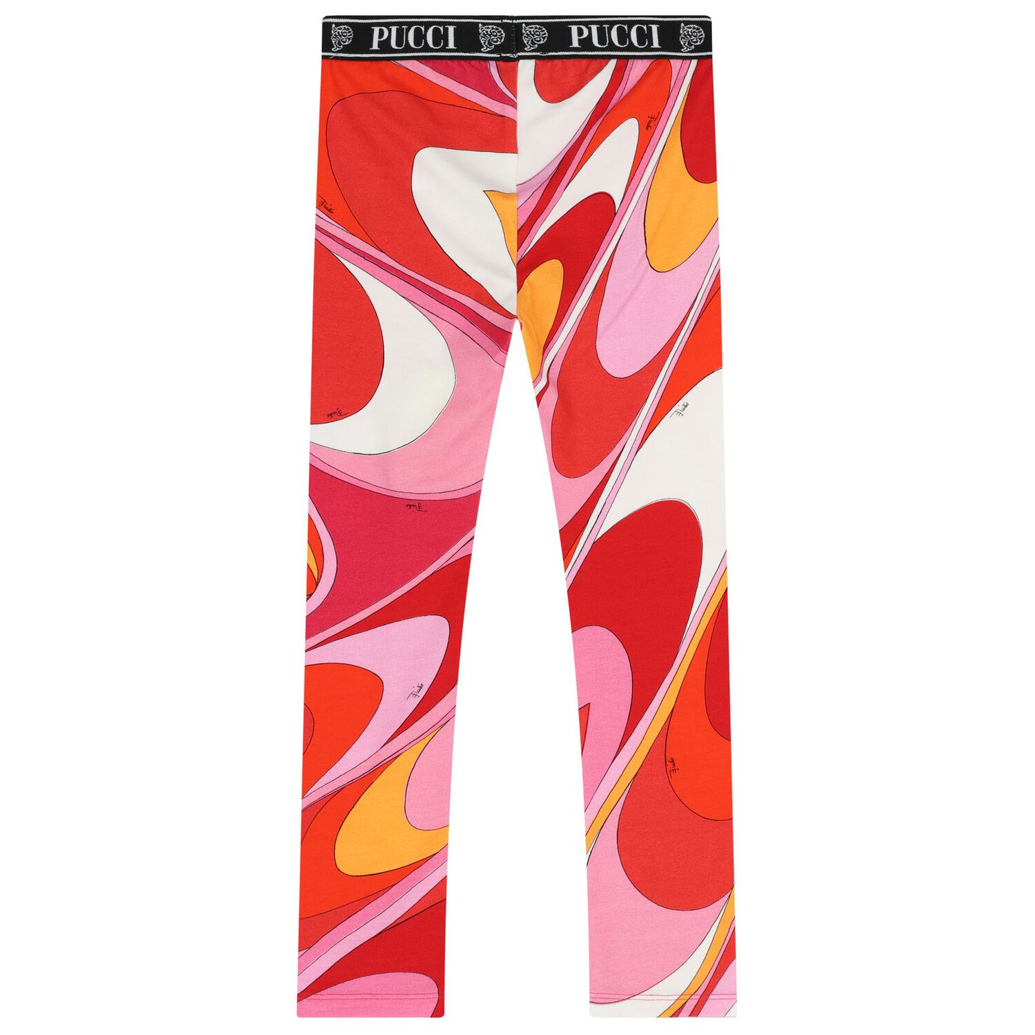 Girls Red & Purple Logo Iride Leggings , 2, hi-res