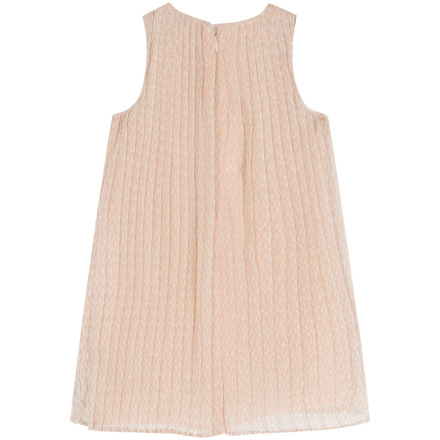 Younger Girls Pink Pleated Chiffon Dress, 1, hi-res