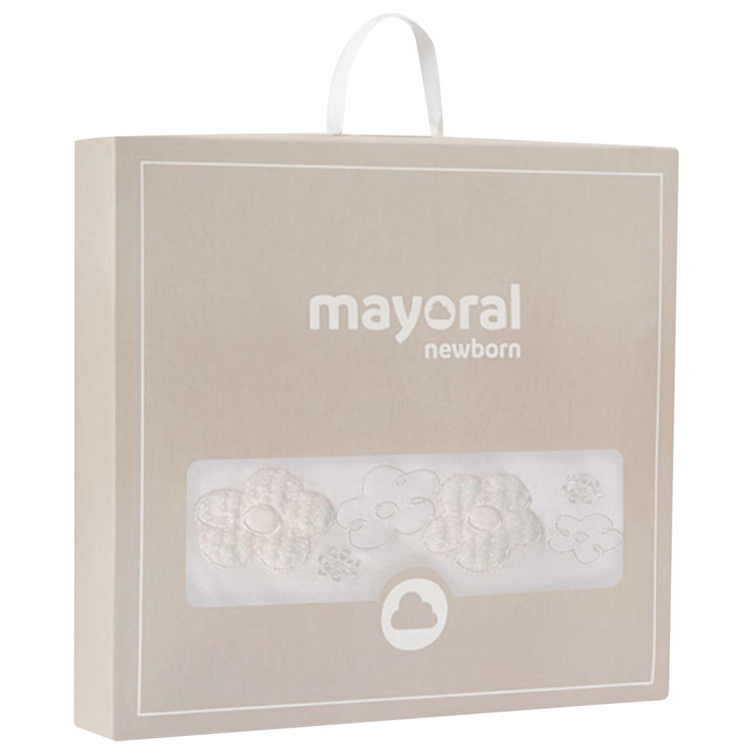 Ivory Floral Baby Blanket, 3, hi-res