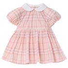 Baby Girls Pink & White Check Dress Set, 1, hi-res