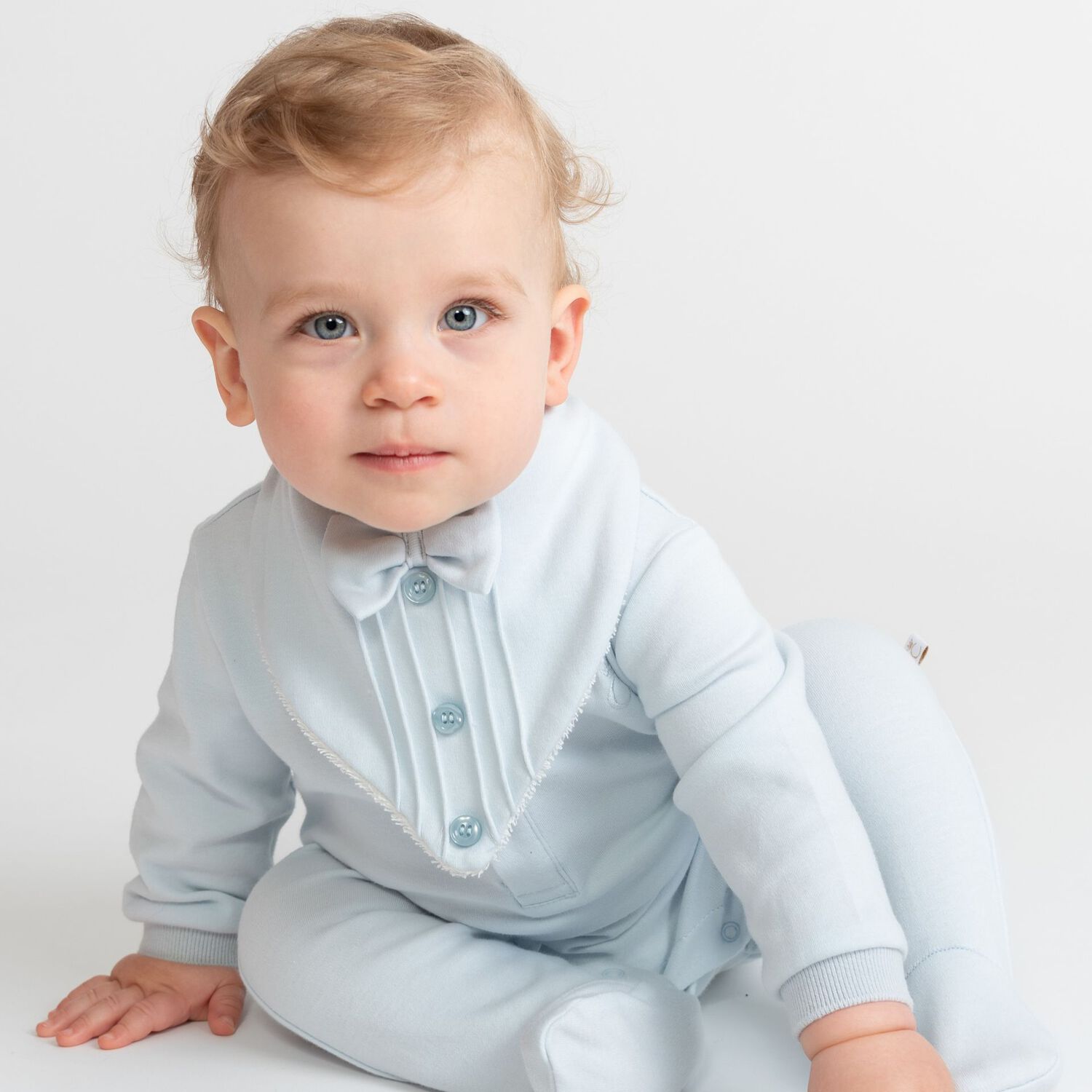 Baby Boys Blue Logo Babygrow Set, 1, hi-res