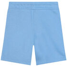 Boys Blue Logo Shorts, 2, hi-res