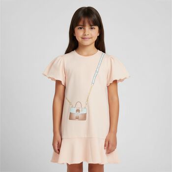 Girls Orange Crossbody Bag Dress