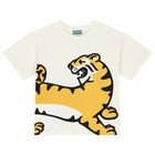 Boys Ivory Tiger Logo T-Shirt, 1, hi-res