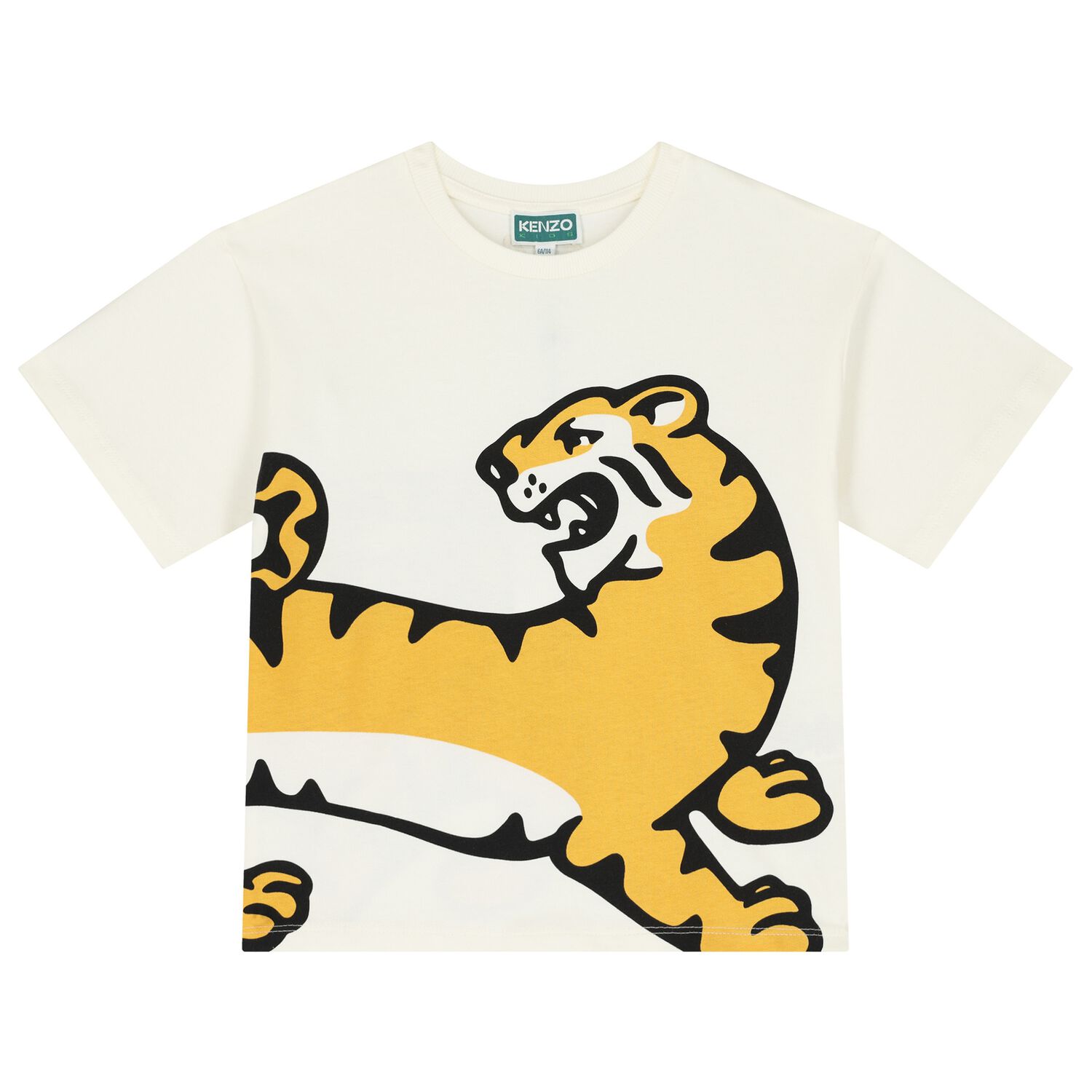 Boys Ivory Tiger Logo T-Shirt, 1, hi-res