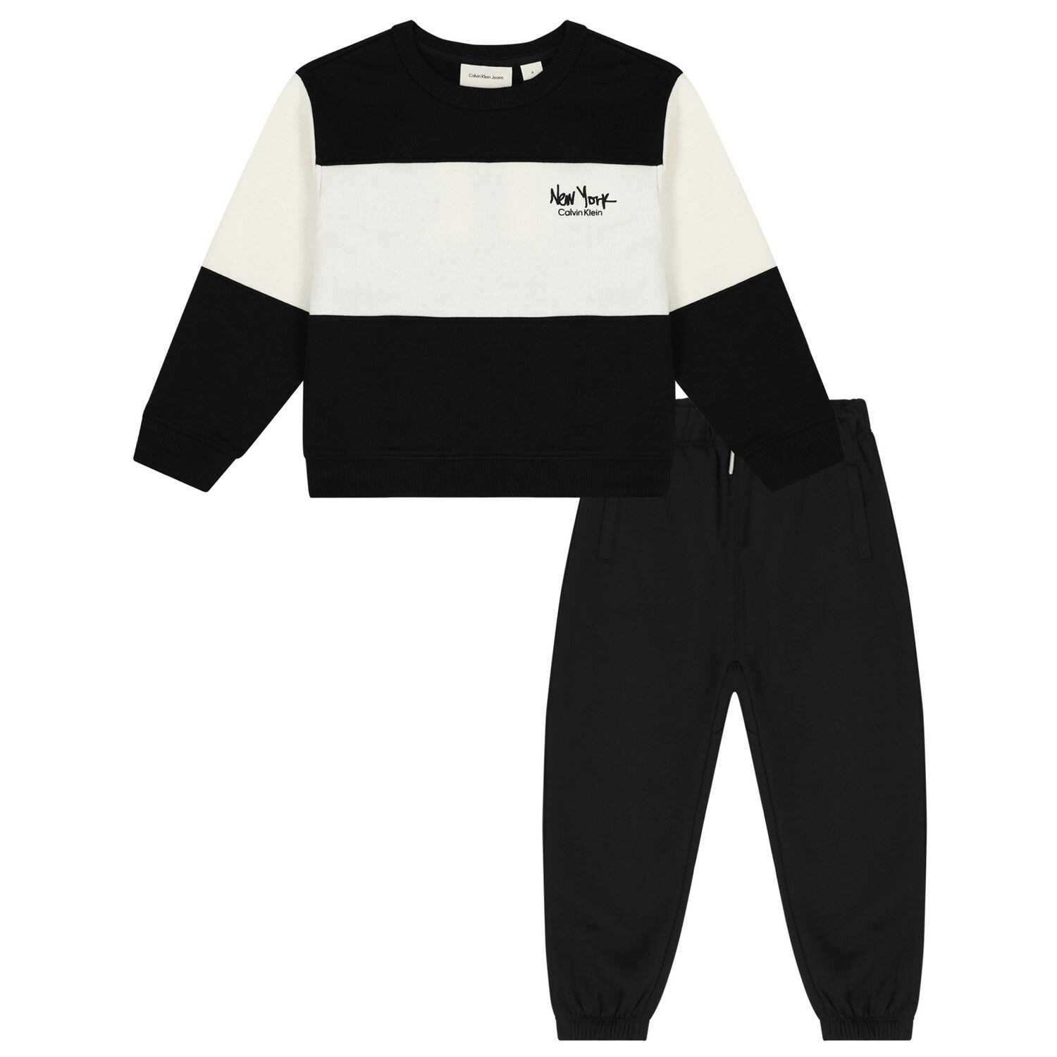 Boys Black & Ivory Logo Tracksuit, 1, hi-res image number null