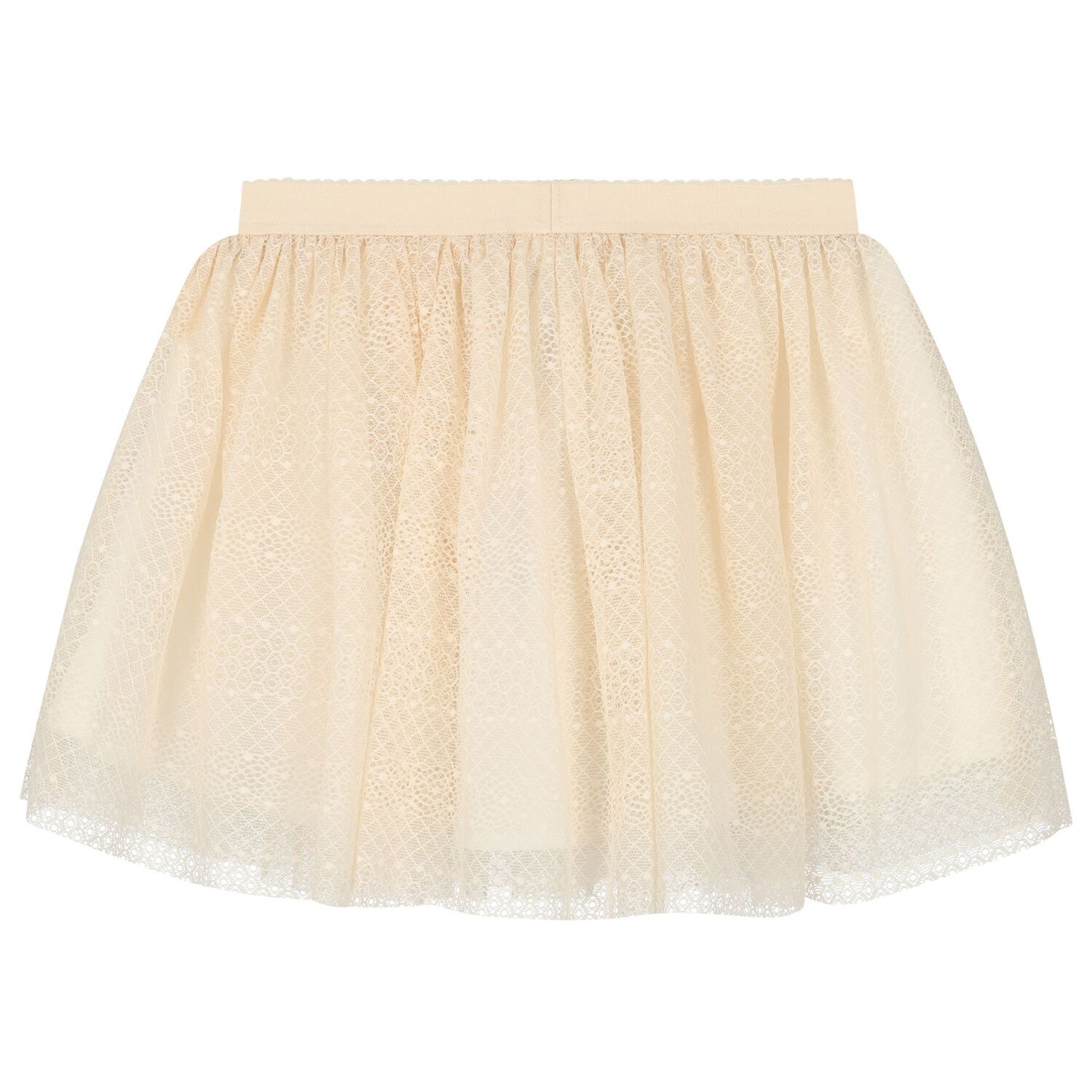 Girls Ivory Tulle Skirt, 1, hi-res