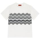 Girls White ZigZag T-Shirt, 1, hi-res
