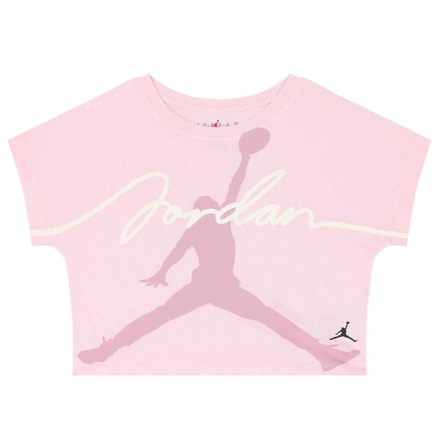Girls Pink Jordan Logo T-Shirt, 1, hi-res
