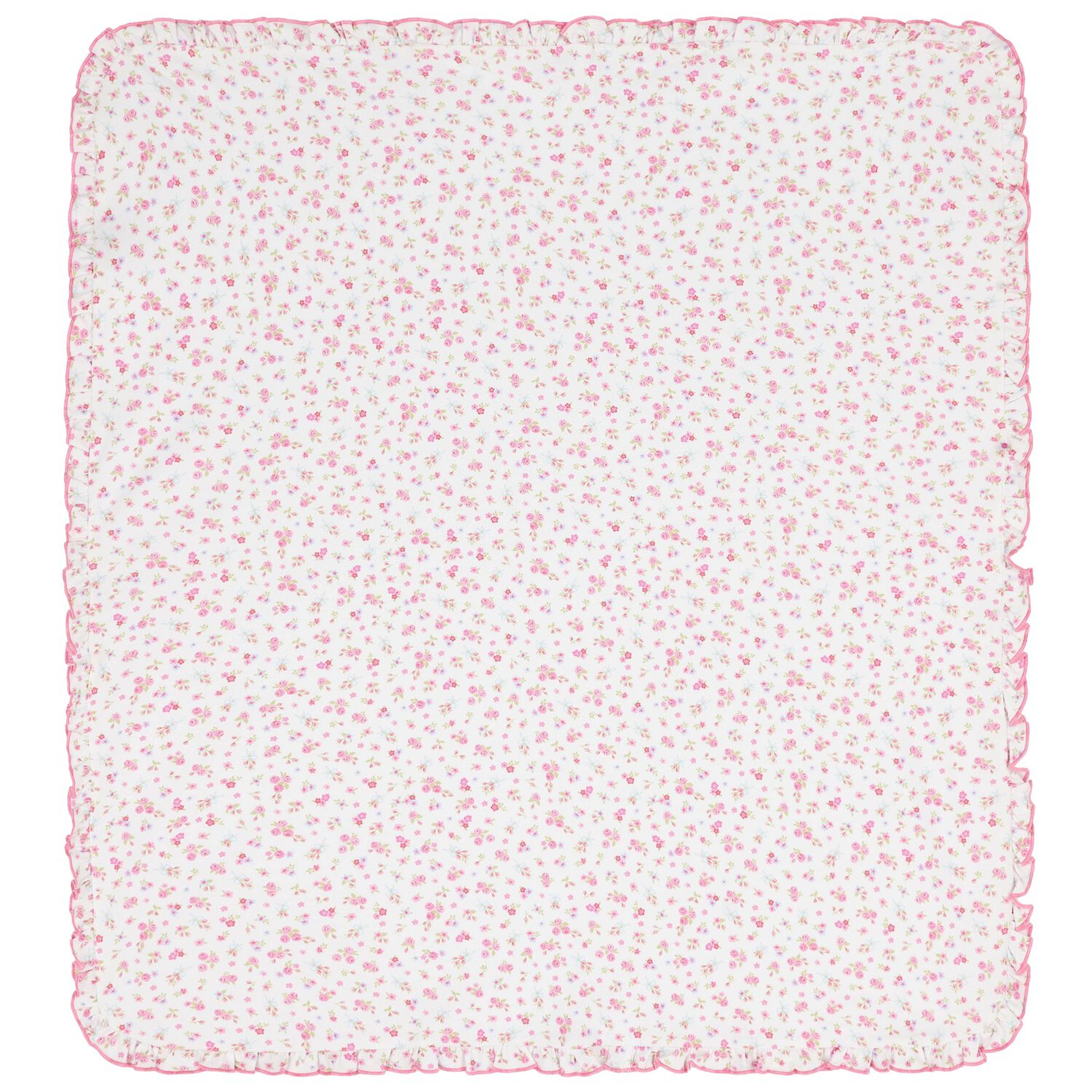 Baby Girls White & Pink Rose Renaissance Blanket, 1, hi-res