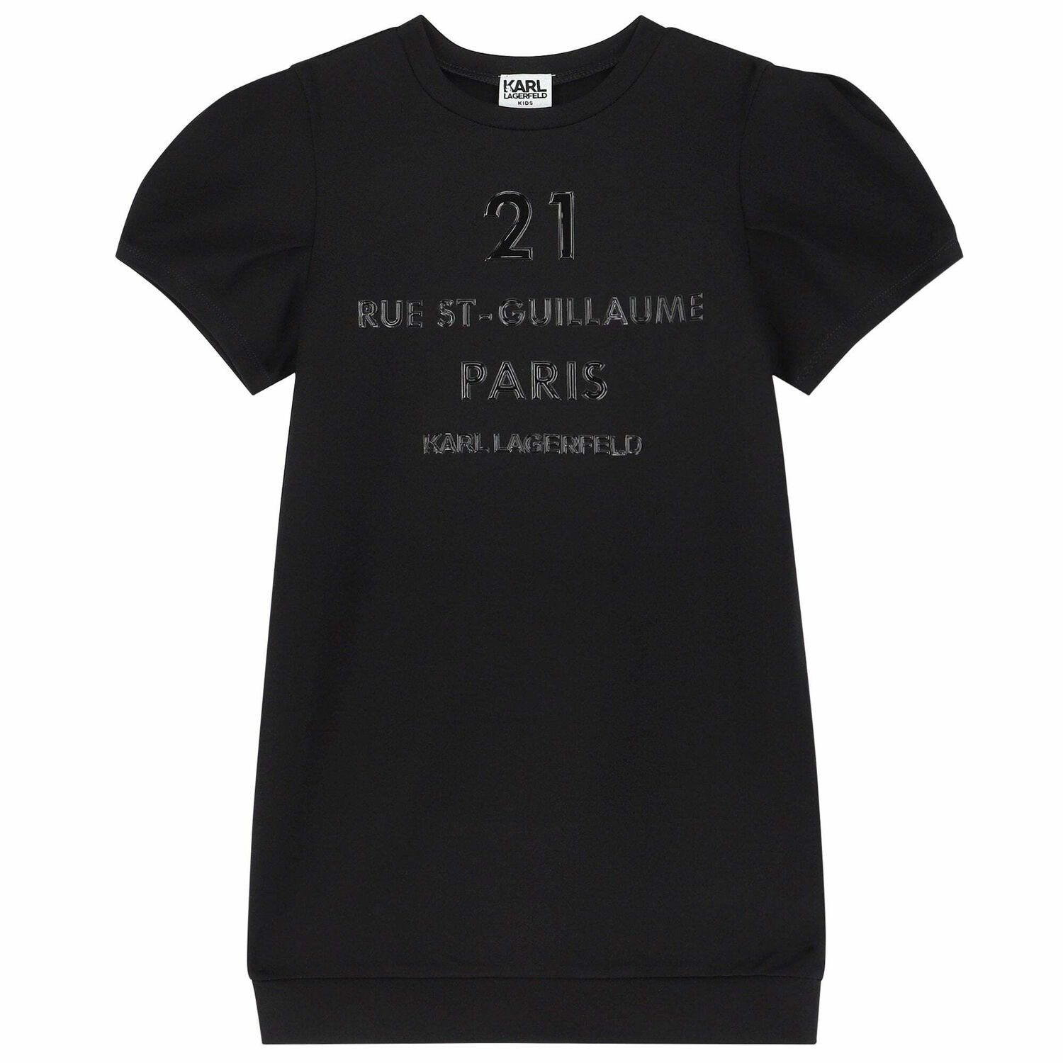 Girls Black Logo Dress, 1, hi-res image number null