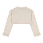 Baby Girls Beige Knitted Cardigan, 2, hi-res