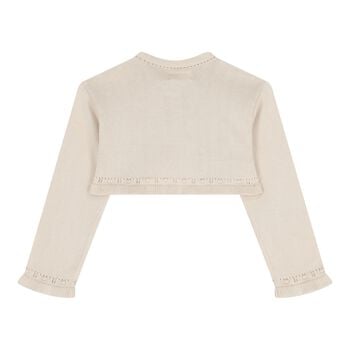 Baby Girls Beige Knitted Cardigan