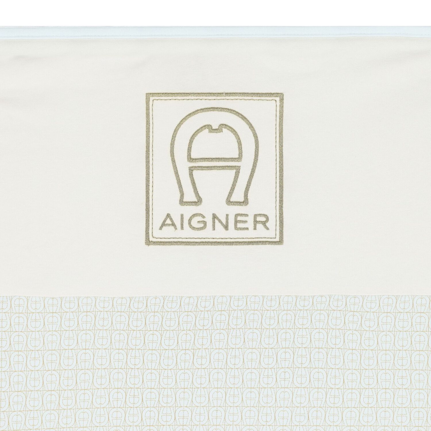 Baby Boys Blue & Gold Logo Blanket, 1, hi-res