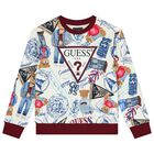 Boys White Logo Sweatshirt, 1, hi-res