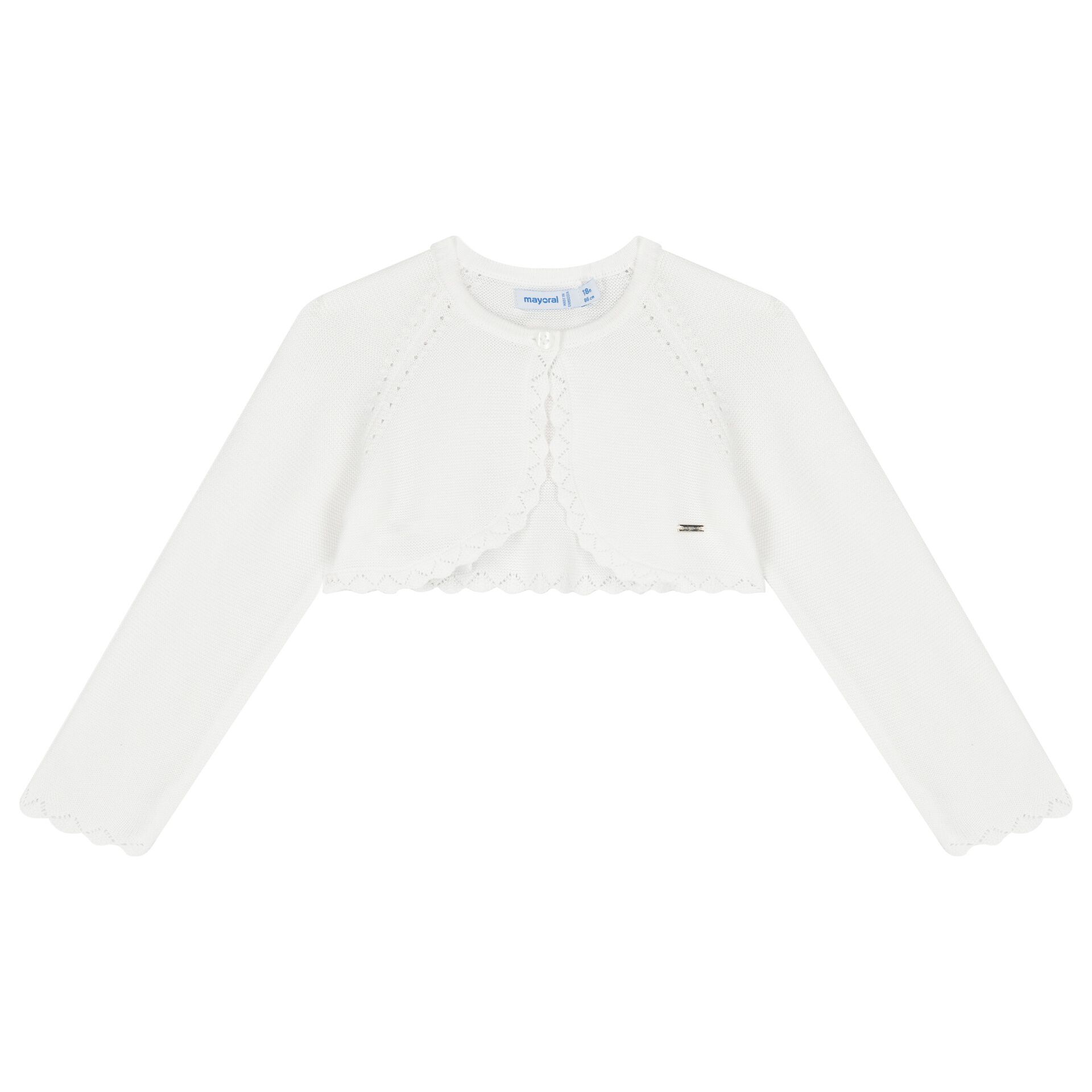 Mayoral Younger Girls White Cardigan Junior Couture UK