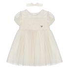 Younger Girls Ivory Tulle Dress Set, 2, hi-res
