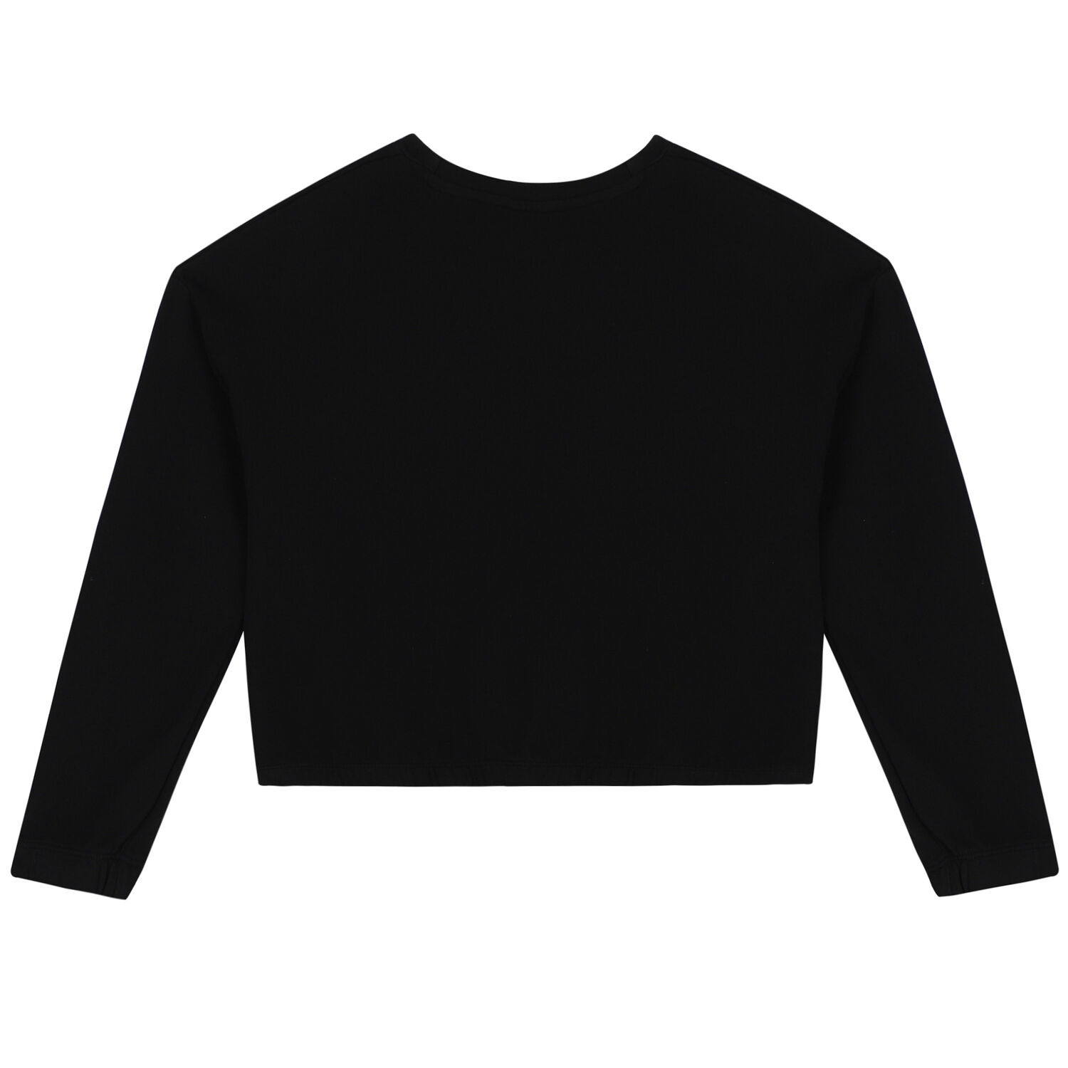 Girls Black Logo Sweatshirt, 1, hi-res