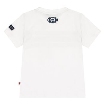 Younger Boys White Logo T-Shirt