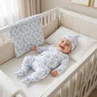 Baby Boys White & Blue Africa Blanket, 1, hi-res