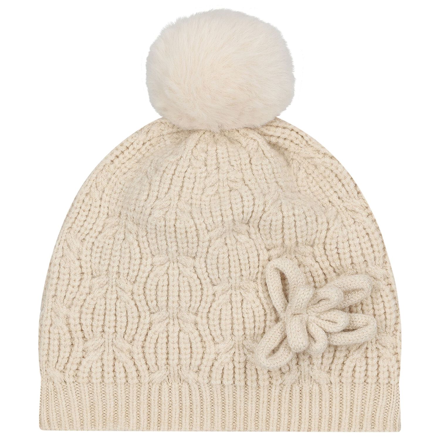Younger Girls Ivory Knitted 3 Piece Set, 1, hi-res