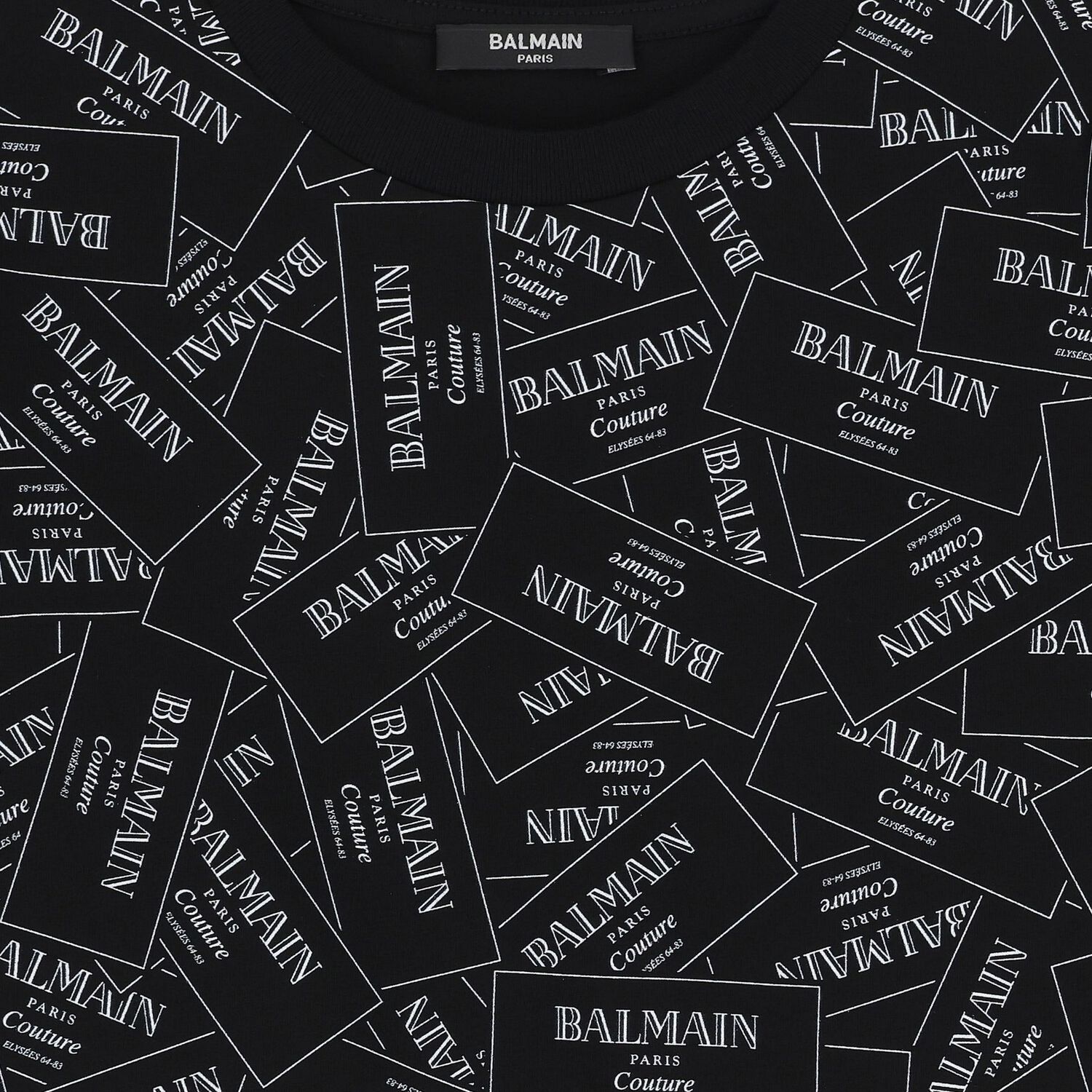 Girls Black & White Logo Dress, 1, hi-res