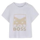 Baby Boys White Logo T-Shirt, 1, hi-res