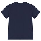 Boys Navy Blue Logo T-Shirt, 1, hi-res