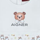 Baby Boys Blue Teddy Bear Logo Romper, 1, hi-res