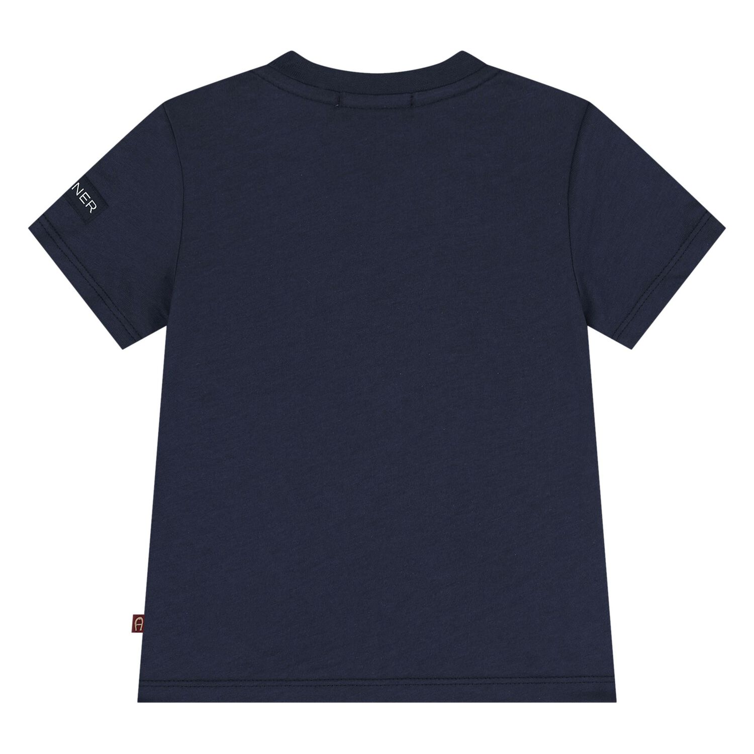 Younger Boys Navy Blue Logo T-Shirt, 2, hi-res