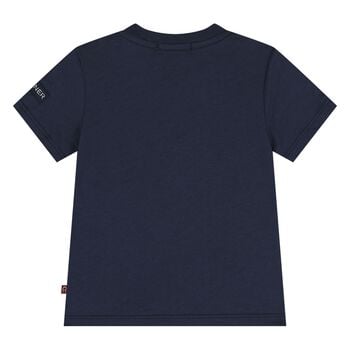 Younger Boys Navy Blue Logo T-Shirt