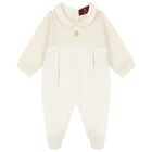 Ivory & Gold Logo Babygrow, 1, hi-res