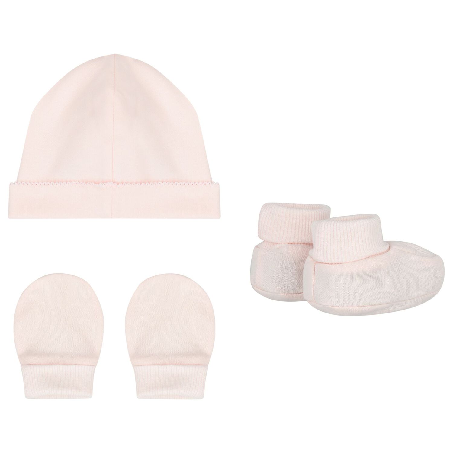 Baby Girls Pink Hat & Booties Gift Set, 3, hi-res image number null