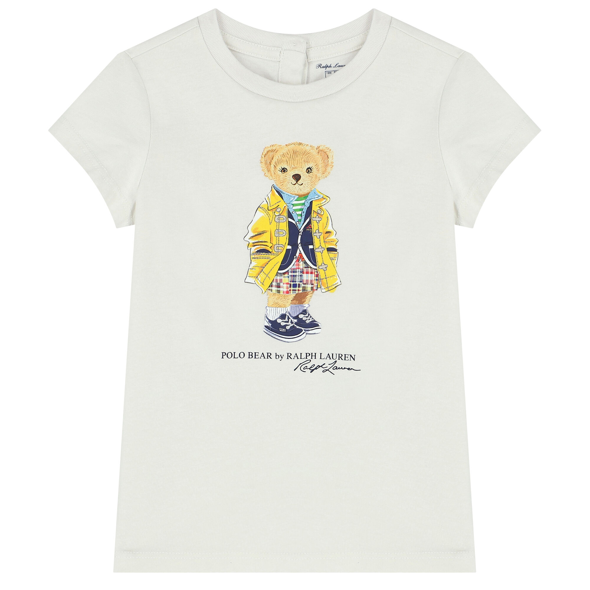 Ralph Lauren Younger Girls White Polo Bear T Shirt Junior Couture UK