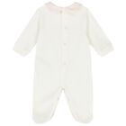Baby Girls Ivory & Pink Babygrow, 3, hi-res