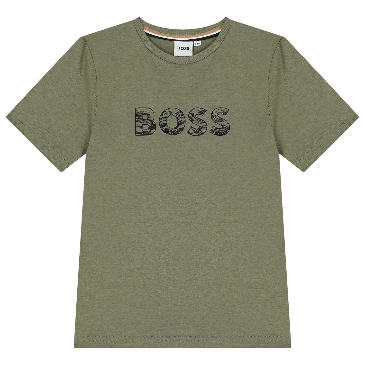 Boys Green Logo T-Shirt, 3, hi-res
