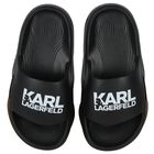 Boys Black Logo Sliders, 1, hi-res