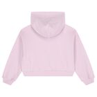 Girls Pink Logo Hooded Zip Up Top, 2, hi-res