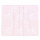 Baby Girls Pink Knitted Blanket, 1, hi-res