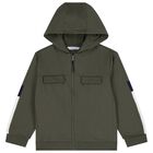 Boys Green & White Tracksuit Set (3 Piece), 2, hi-res