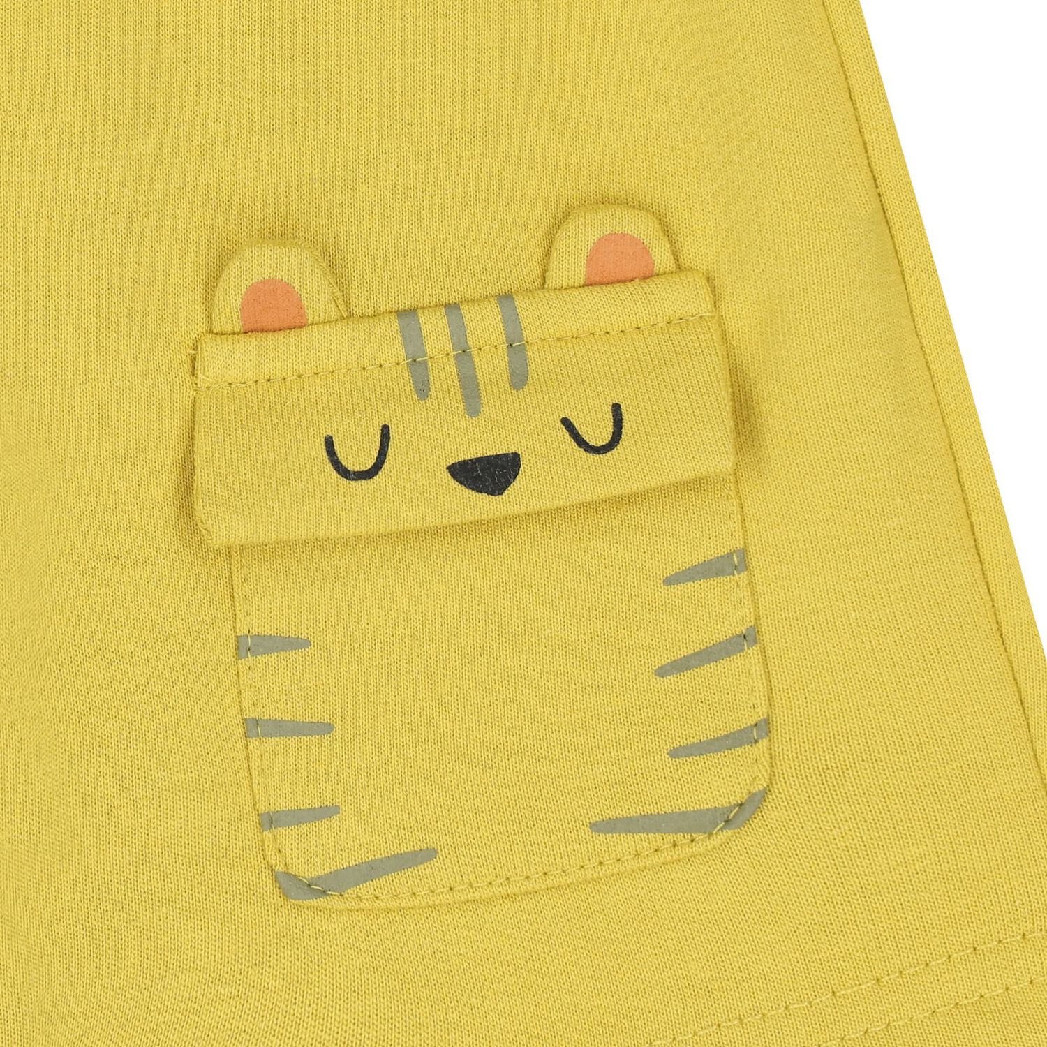 Younger Boys Yellow Tiger Shorts, 1, hi-res