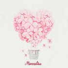 Younger Girls Ivory Diamante Logo T-Shirt, 1, hi-res