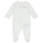 White & Gold Logo Babygrow Gift Set, 1, hi-res