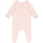 Baby Girls Pink Floral Babygrow, 1, hi-res