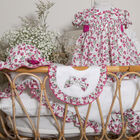 Baby Girls Ivory Floral Bib, 1, hi-res