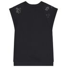 Girls Black Floral Dress, 1, hi-res