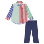 Baby Boys Multi-Colored Trousers Set, 1, hi-res