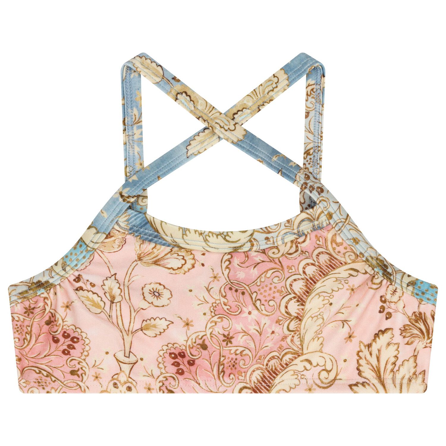 Girls Pink Floral Bikini, 1, hi-res