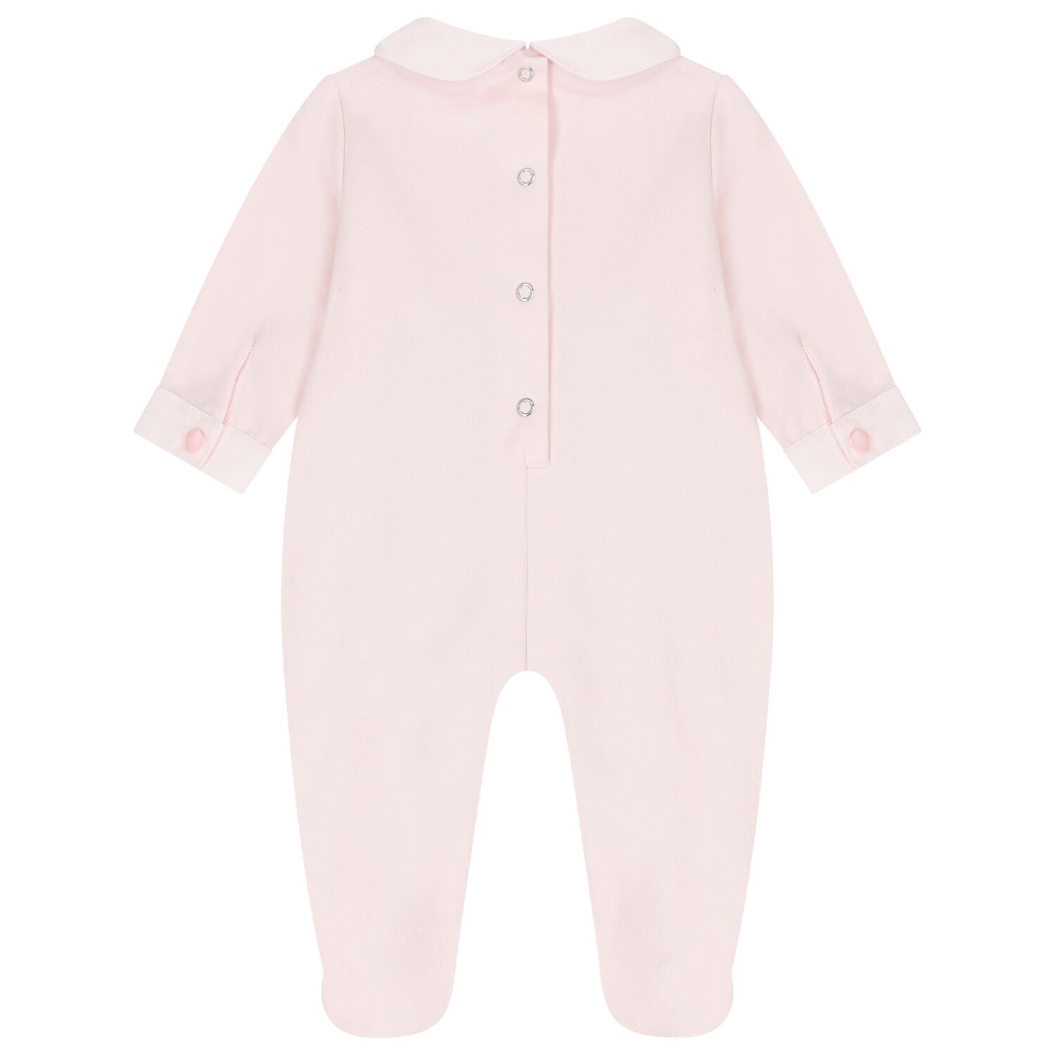 Baby Girls Pink Logo Bow Babygrow, 1, hi-res
